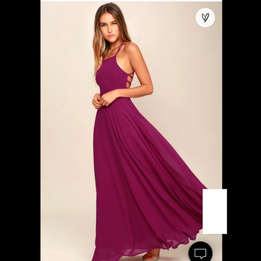Lulu's Rich Purple Sleeveless Maxi Dress